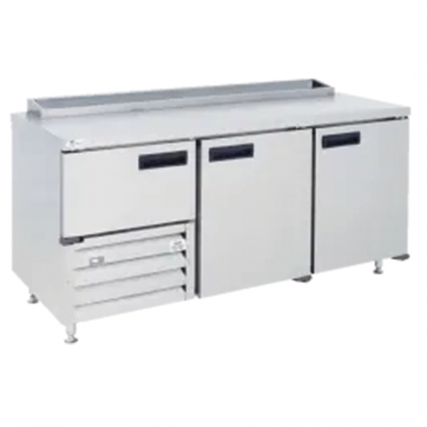 3.5 Door | 2.4m Pizza Top Underbar Fridge Self Contained Cabinet